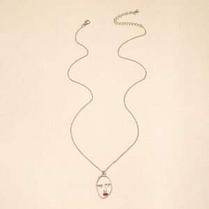 3/$30 🤍 Abstract Face Necklace